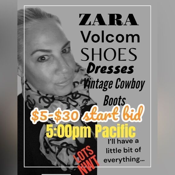 I’ll be live today at 5:00pm pacific time💙 new Zara! Vintage western boots - Picture 1 of 1